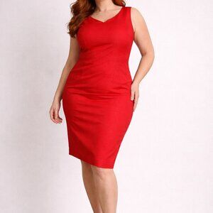 Evan-Picone Black Label Red Cocktail Dress | Elegant Silhouette